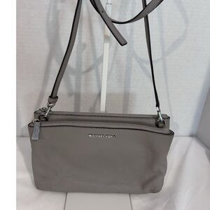 Michael Kors Collection Gray Pebble Leather
Crossbody Bag